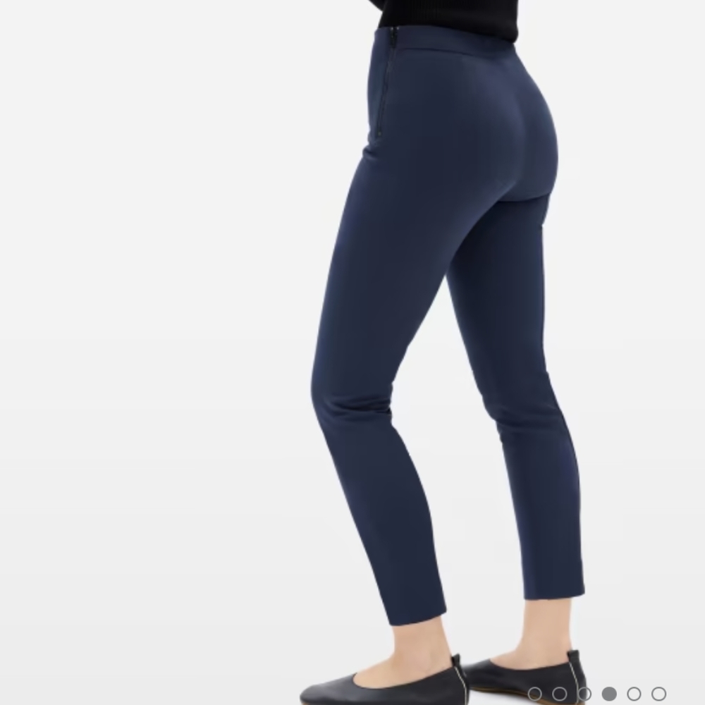 Everlane Navy Side-zip Stretch Cotton Pants 6